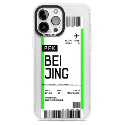 Carte d'embarquement personnalisée pour Pékin