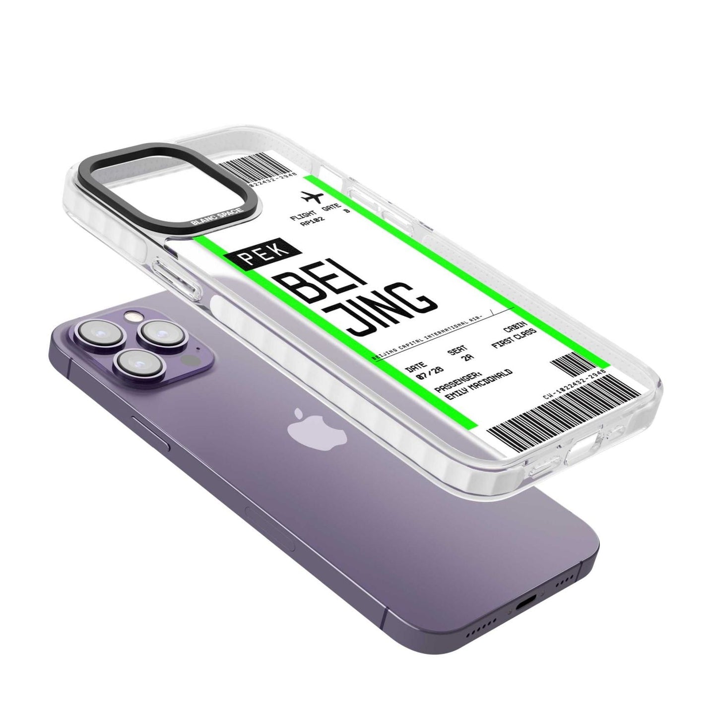 Carte d'embarquement personnalisée pour Pékin