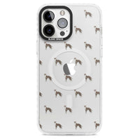 Motif de chien whippet transparent