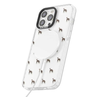 Motif de chien whippet transparent