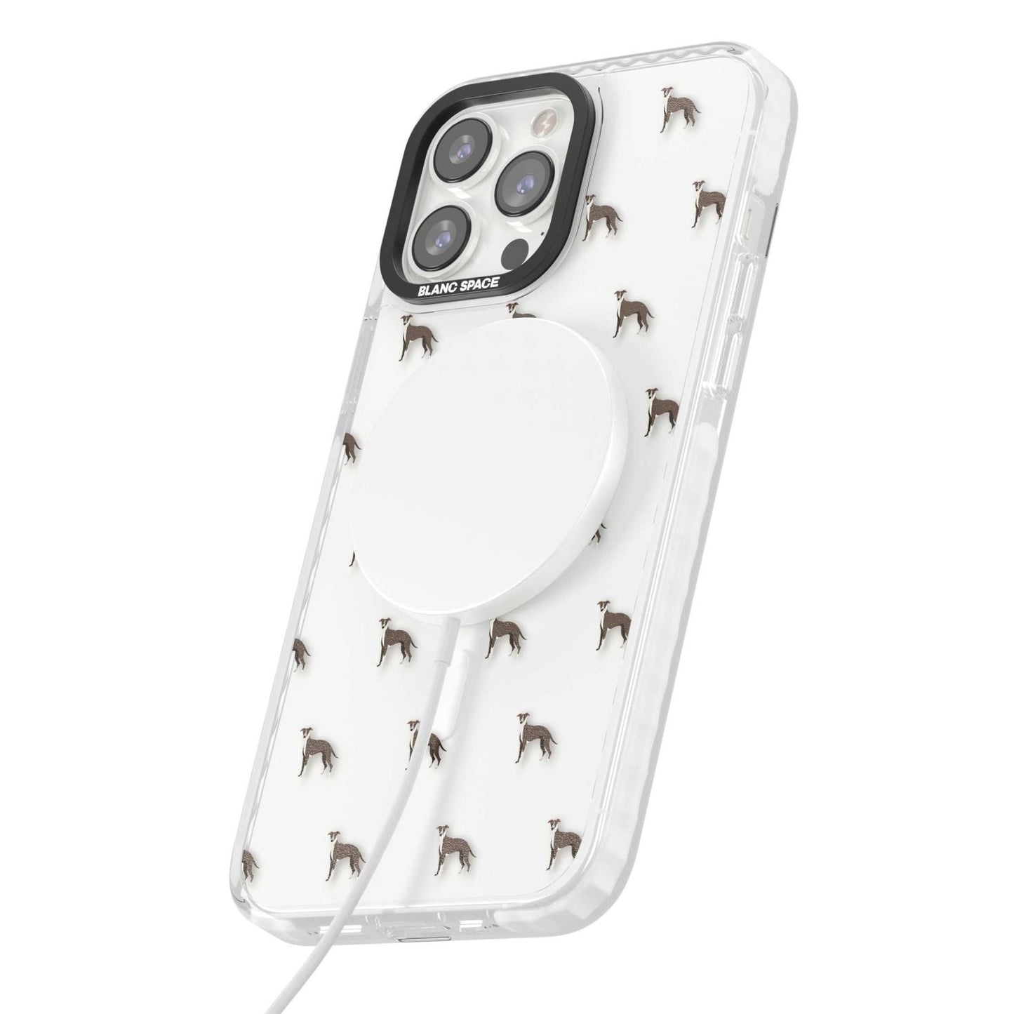 Motif de chien whippet transparent