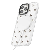 Motif de chien whippet transparent