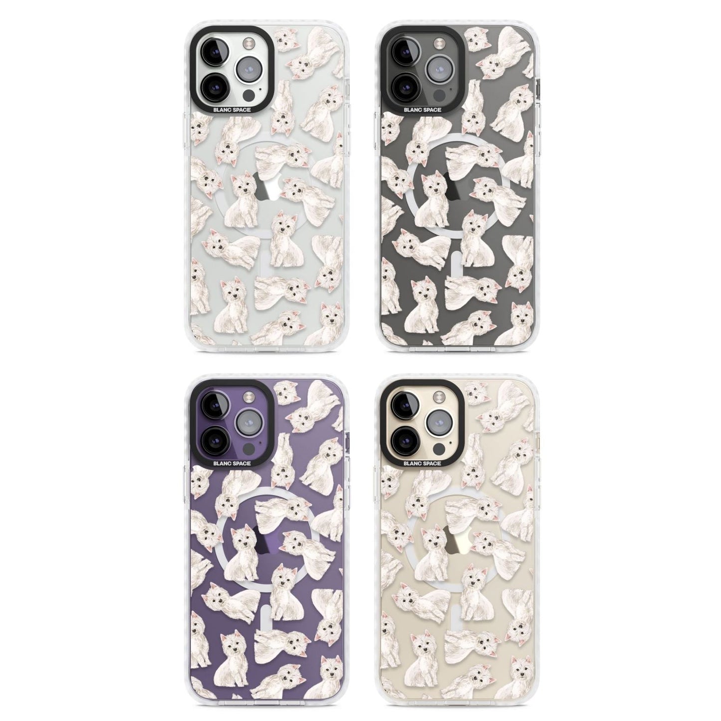 Motif de chien Westie