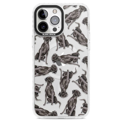 Black Labrador Watercolor Pattern