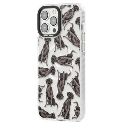 Black Labrador Watercolor Pattern