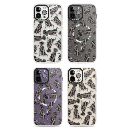 Black Labrador Watercolor Pattern