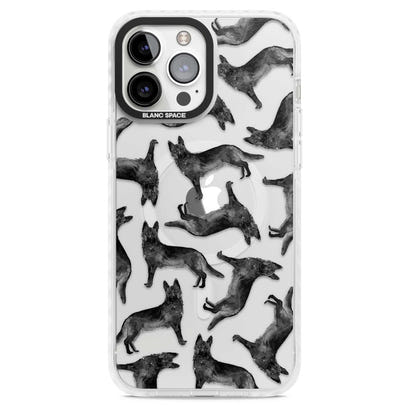German Shepherd Pattern Black