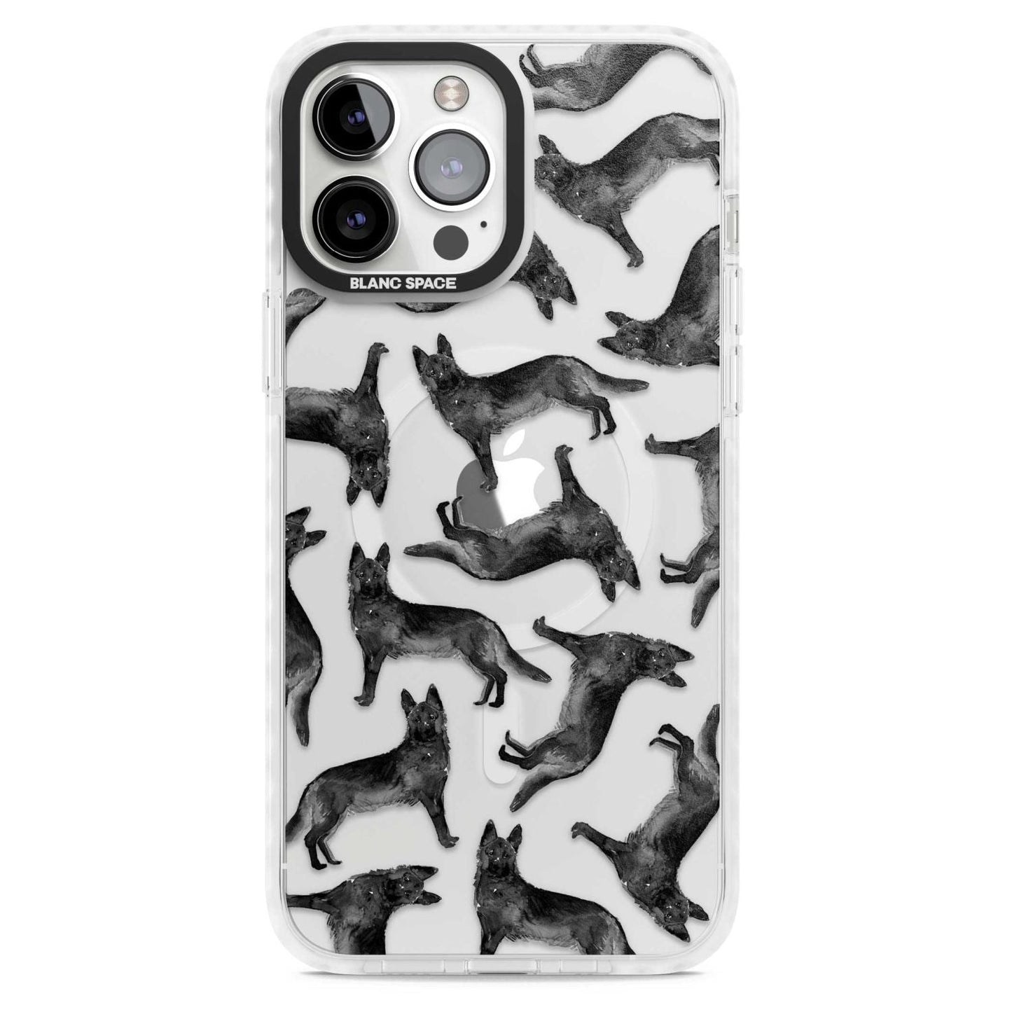 German Shepherd Pattern Black