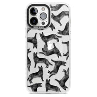 German Shepherd Pattern Black