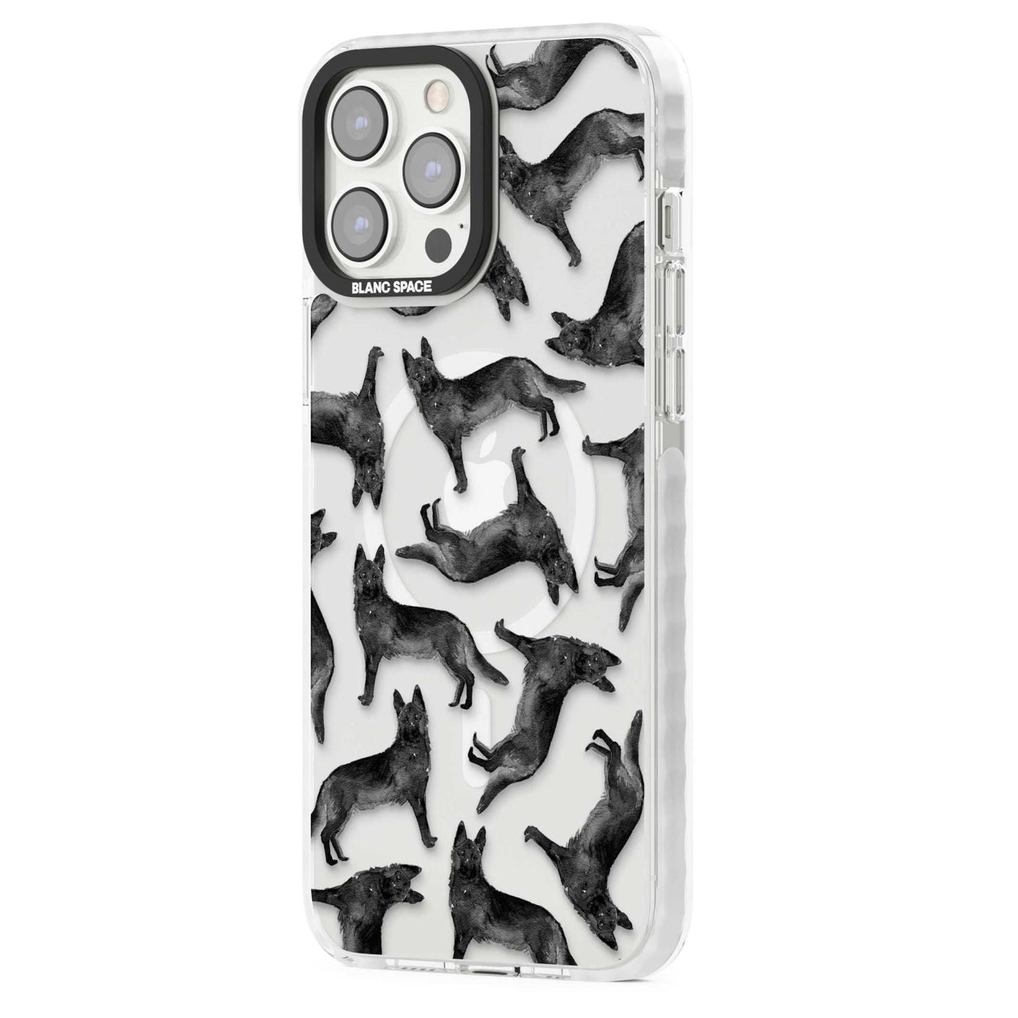 German Shepherd Pattern Black