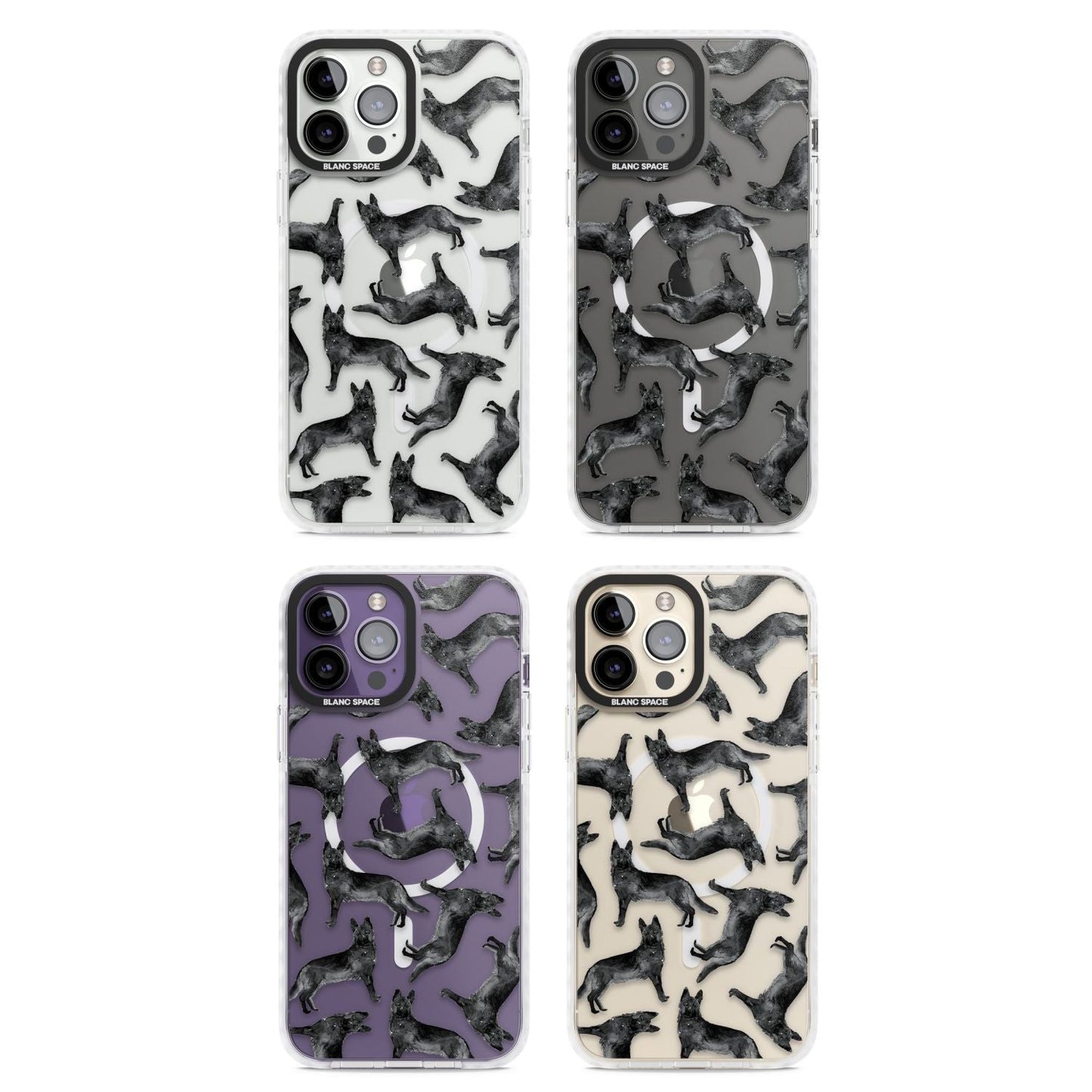 German Shepherd Pattern Black