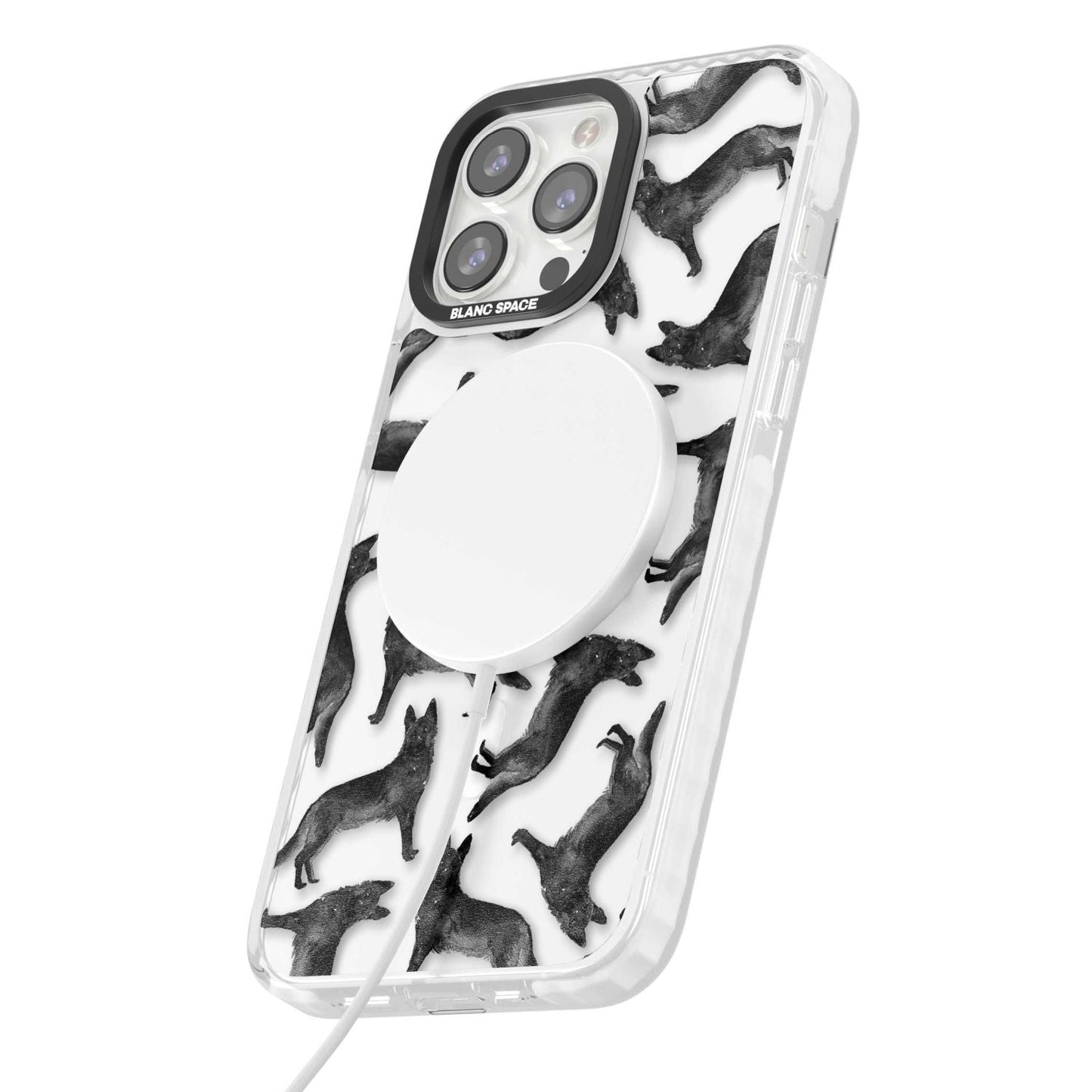 German Shepherd Pattern Black