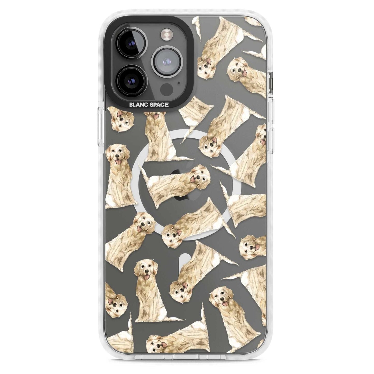 Motif aquarelle de Golden Retriever