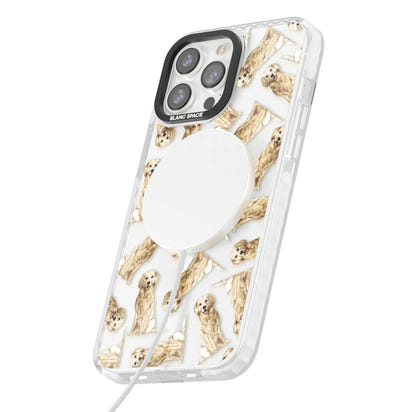 Motif aquarelle de Golden Retriever