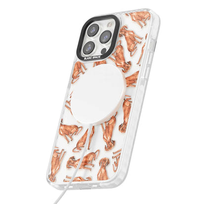 Hungarian Vizsla Watercolor Pattern