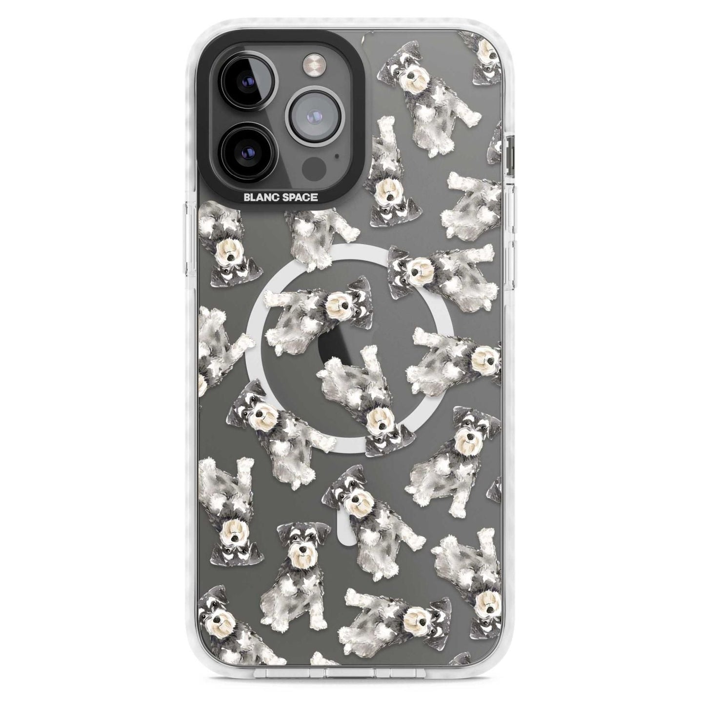 Aquarellzeichnung eines Zwergschnauzers