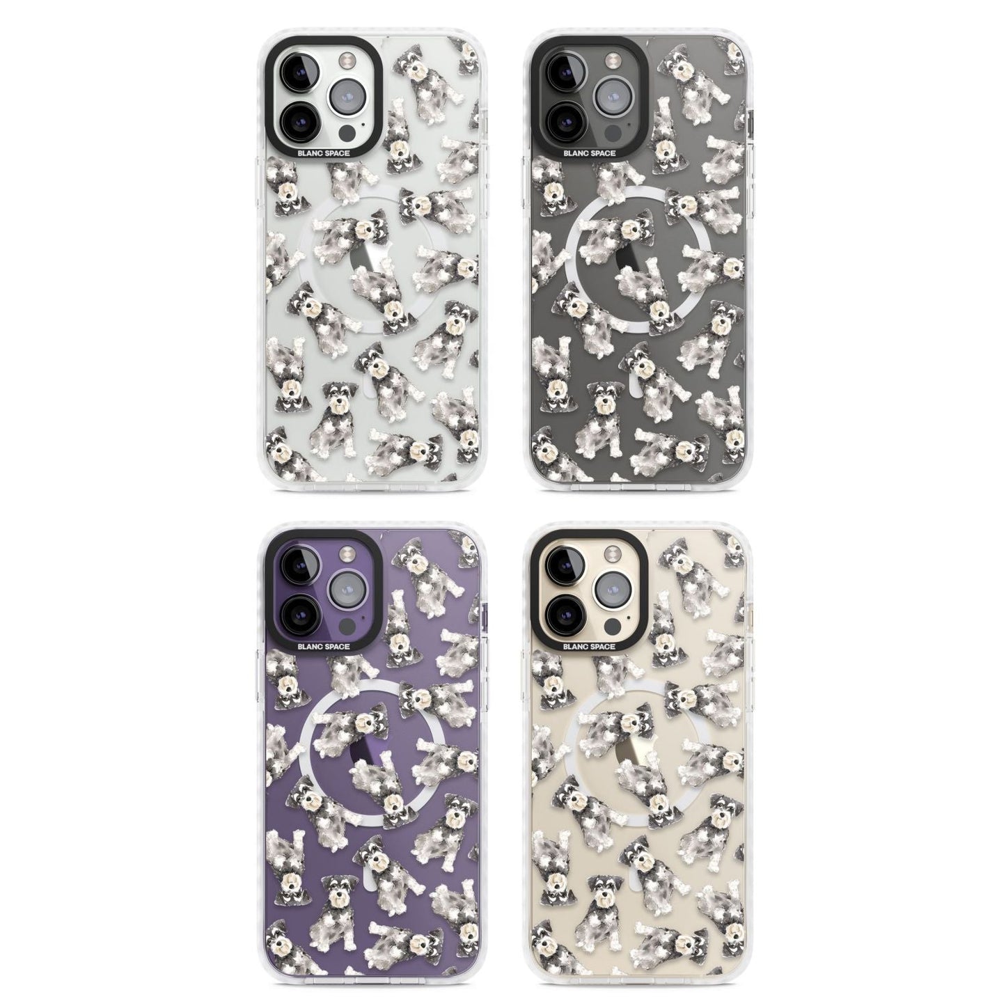 Aquarellzeichnung eines Zwergschnauzers