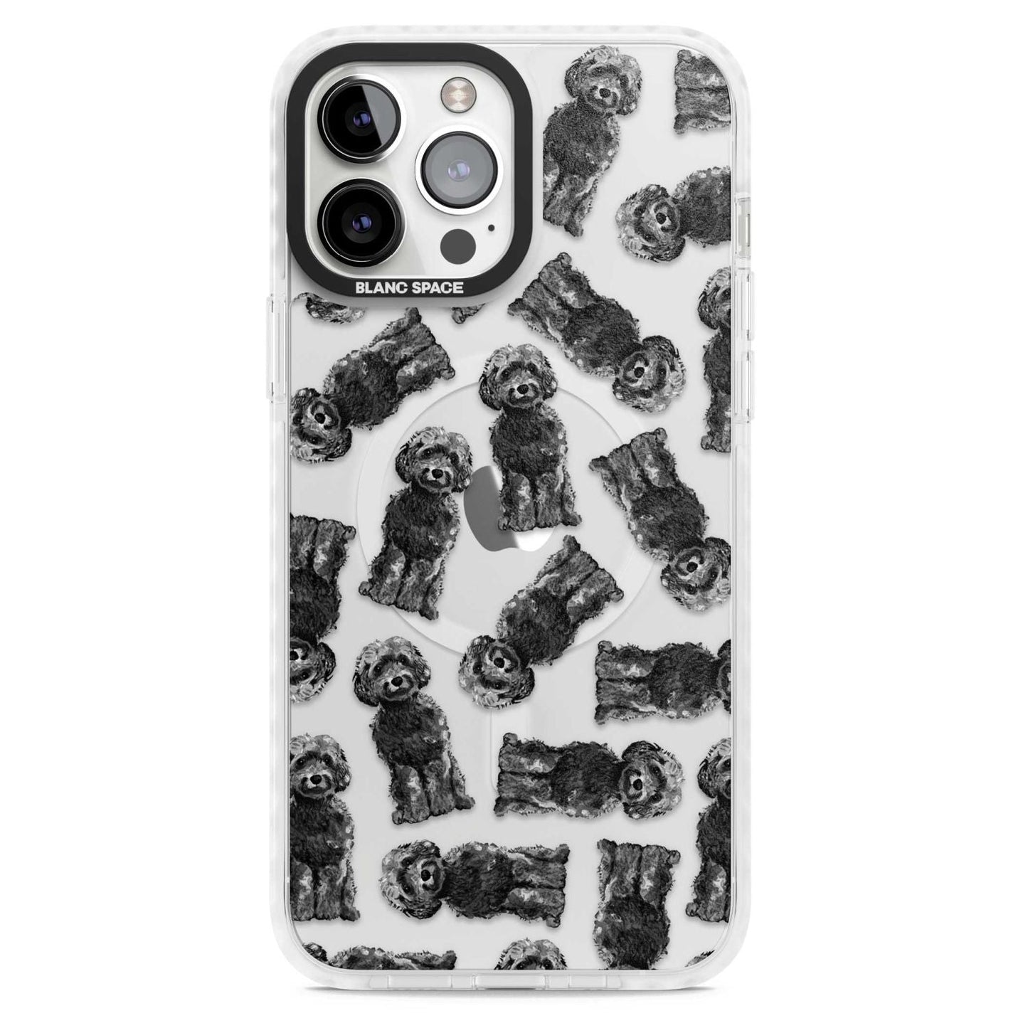 Black Cockapoo Watercolor