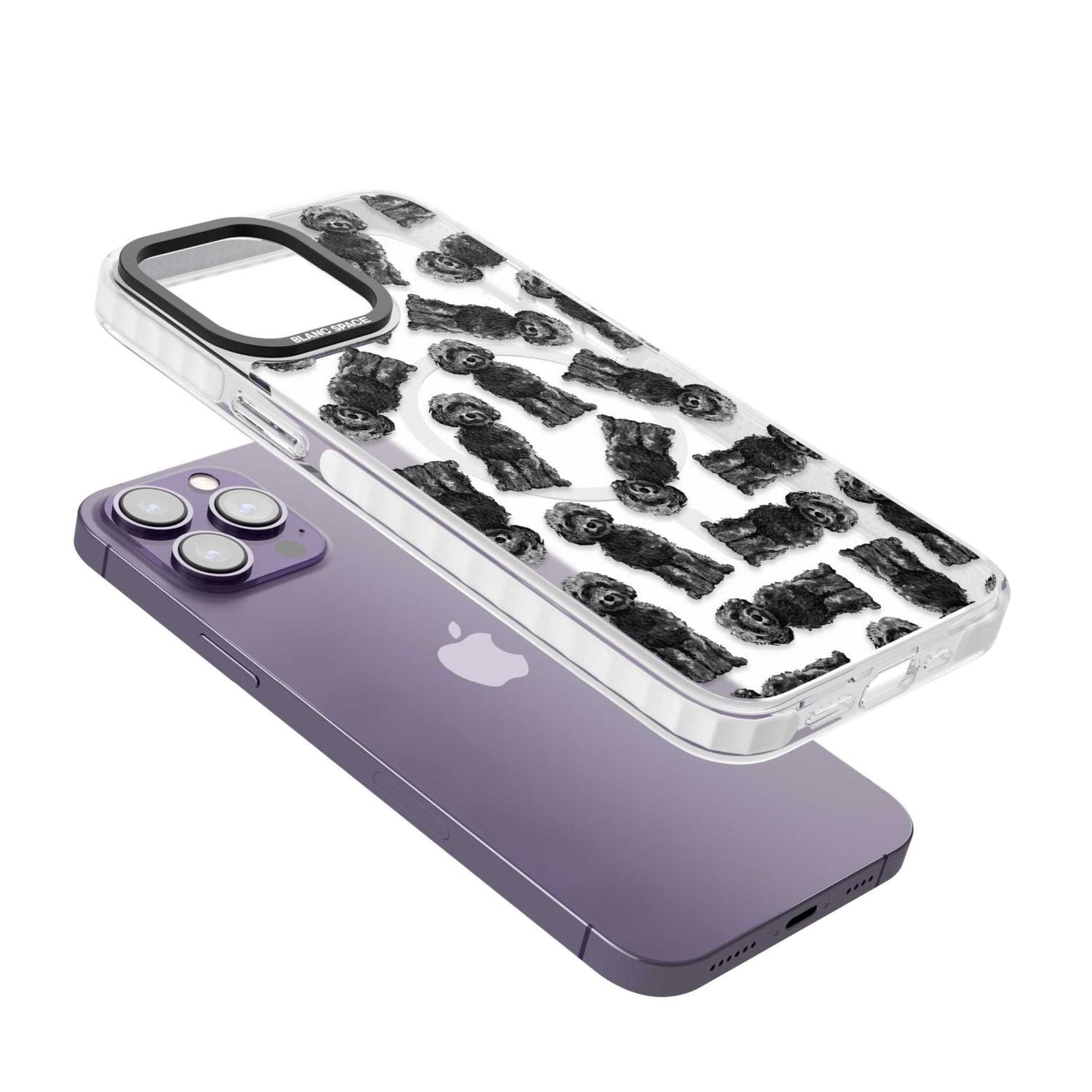 Black Cockapoo Watercolor