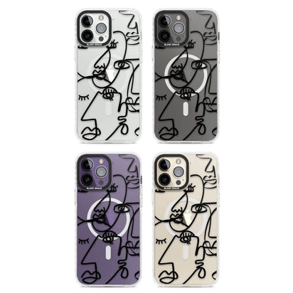 Abstract Line Art Black Clear