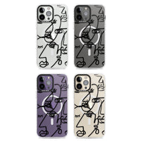 Abstract Line Art Black Clear