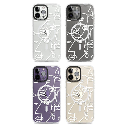 Abstract Line Art White Clear