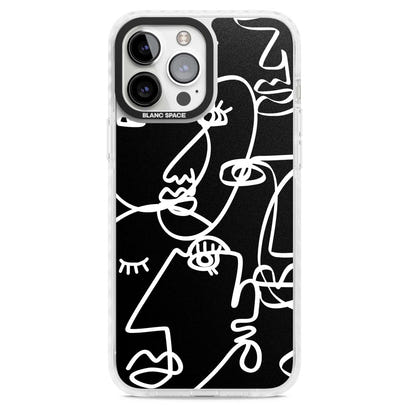 Art abstrait au trait blanc et noir