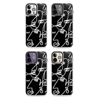 Art abstrait au trait blanc et noir