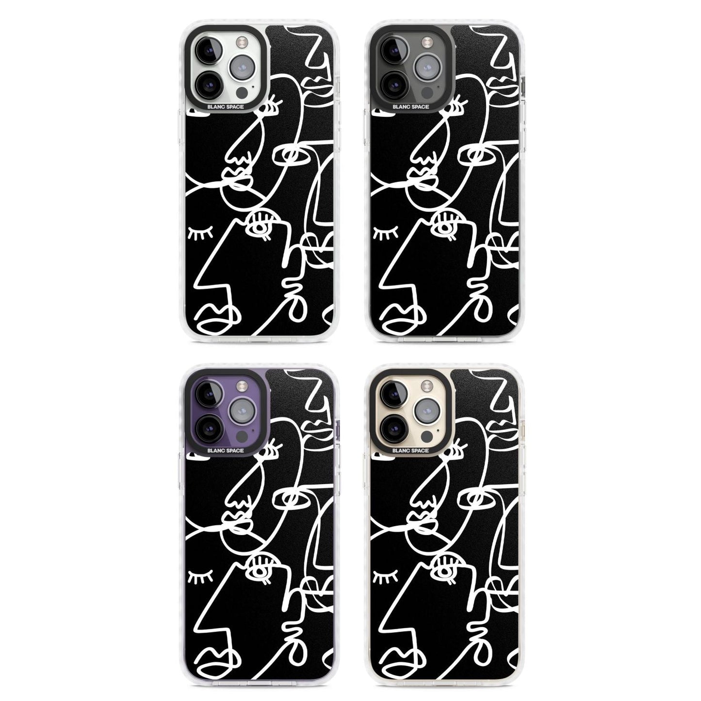 Art abstrait au trait blanc et noir