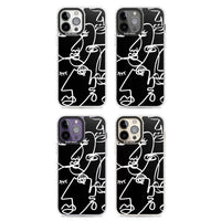 Art abstrait au trait blanc et noir