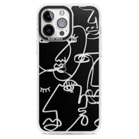 Abstract Line Art Clear Black