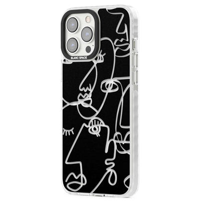 Abstract Line Art Clear Black