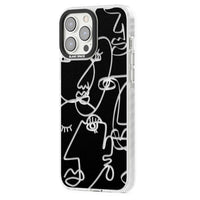 Abstract Line Art Clear Black