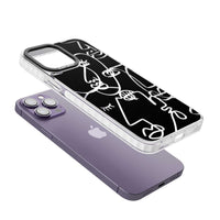 Abstract Line Art Clear Black