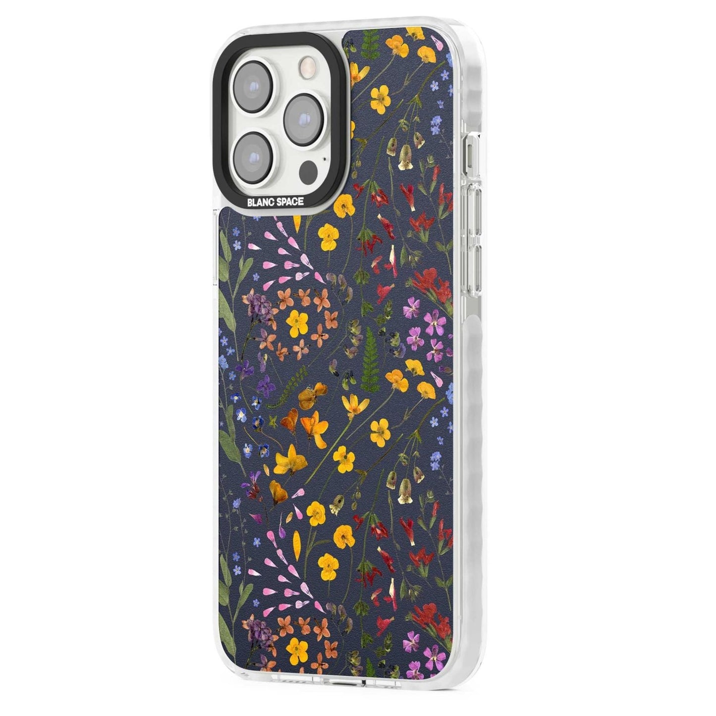 Grappe de feuilles de fleurs sauvages bleu marine