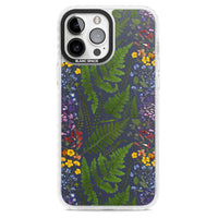 Busy Floral And Fern Design Navy