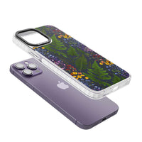 Busy Floral And Fern Design Navy