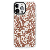 Fleurs sauvages et fougères sur terre cuite