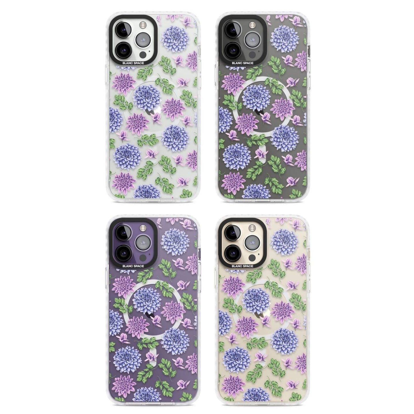 Purple Dahlias Floral