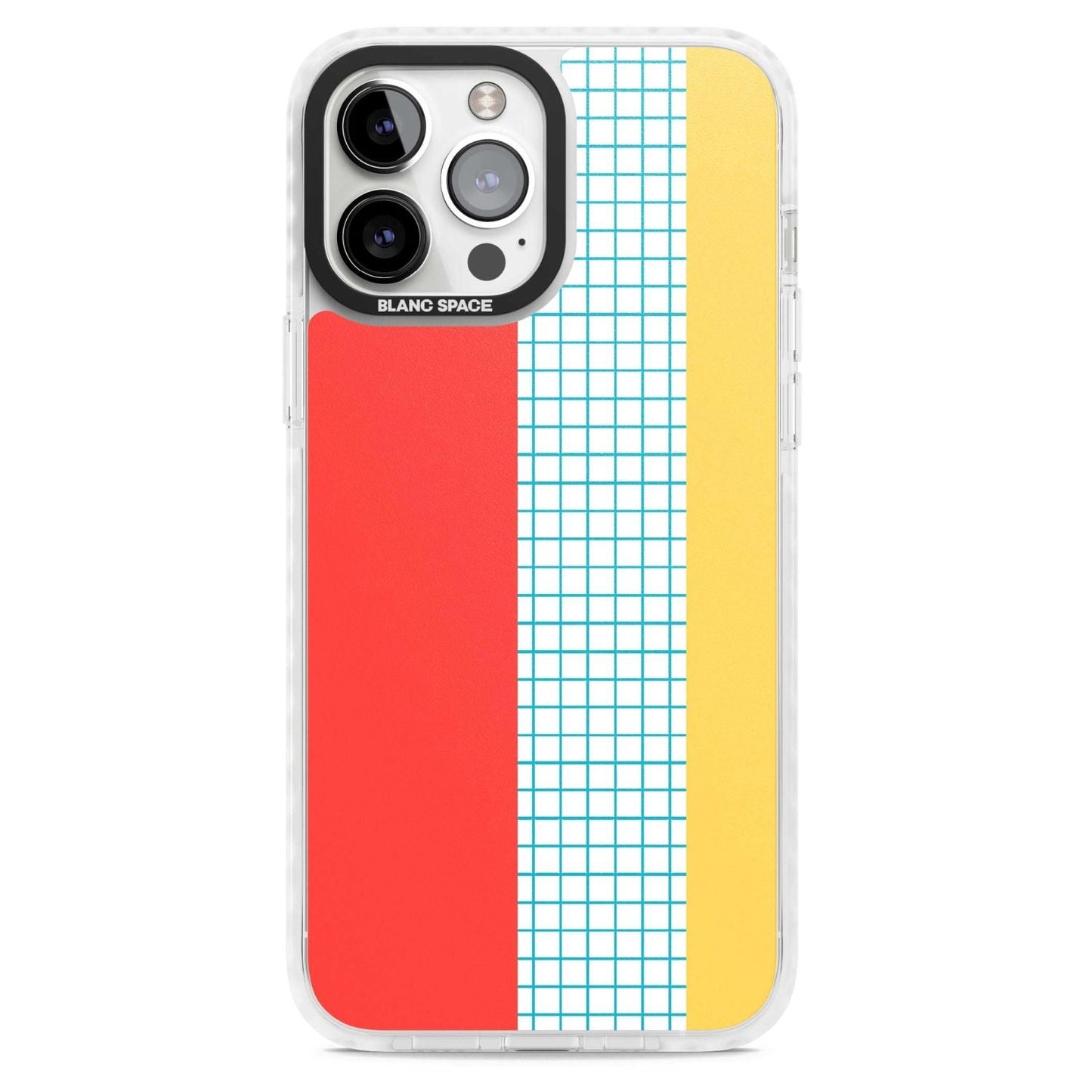 Grille abstraite rouge, bleue, jaune