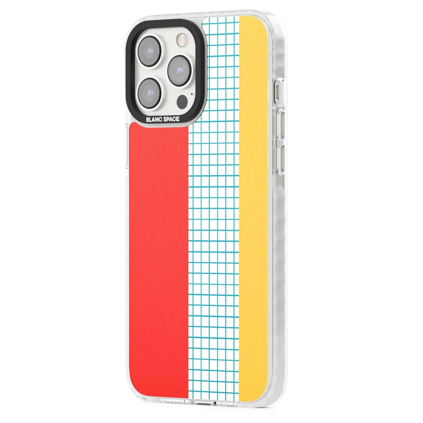 Grille abstraite rouge, bleue, jaune