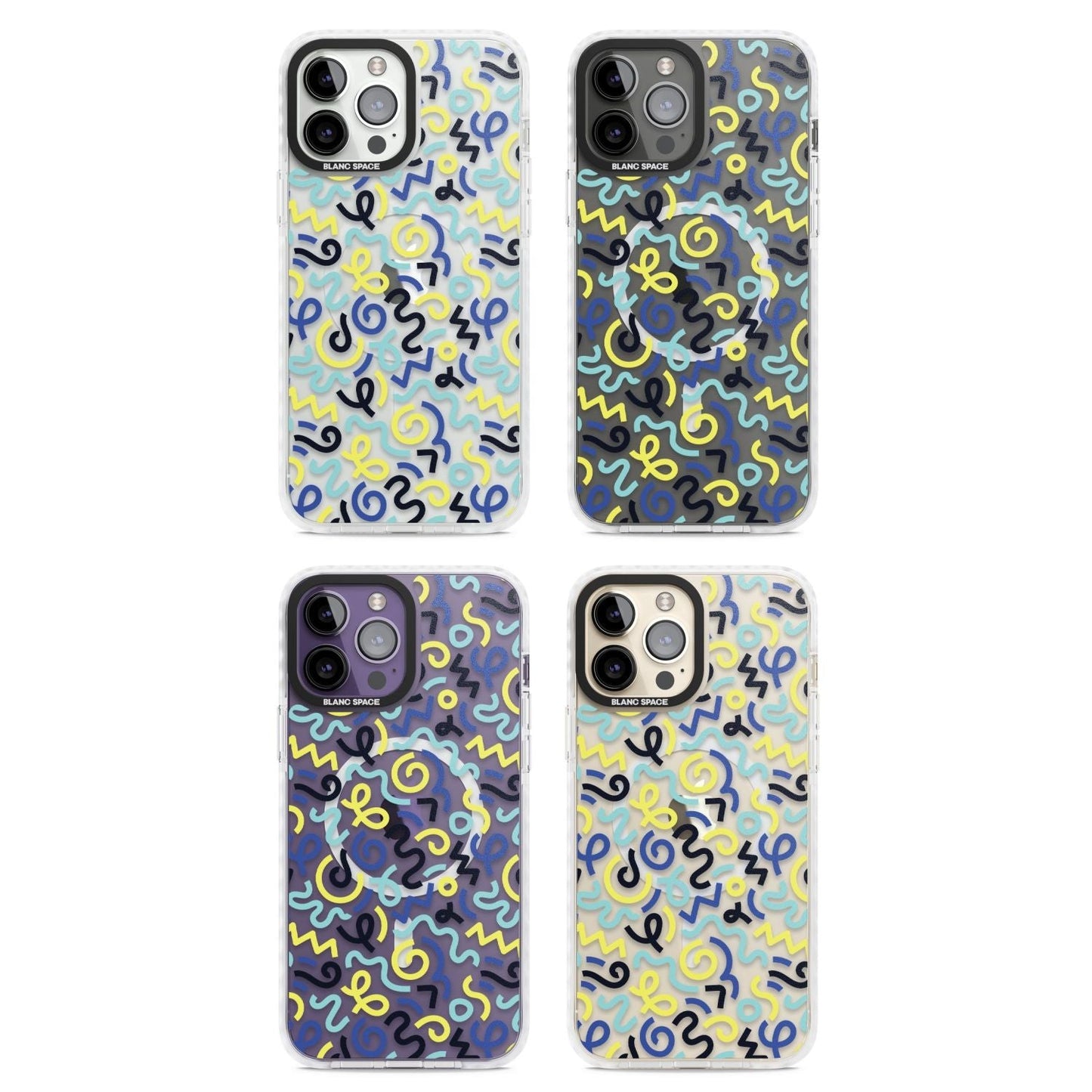 Blue & Yellow Memphis Retro