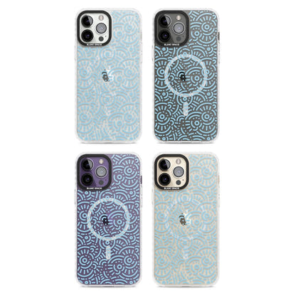 Motif rétro bleu clair