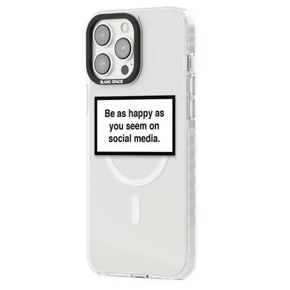 Heureux sur les réseaux sociaux