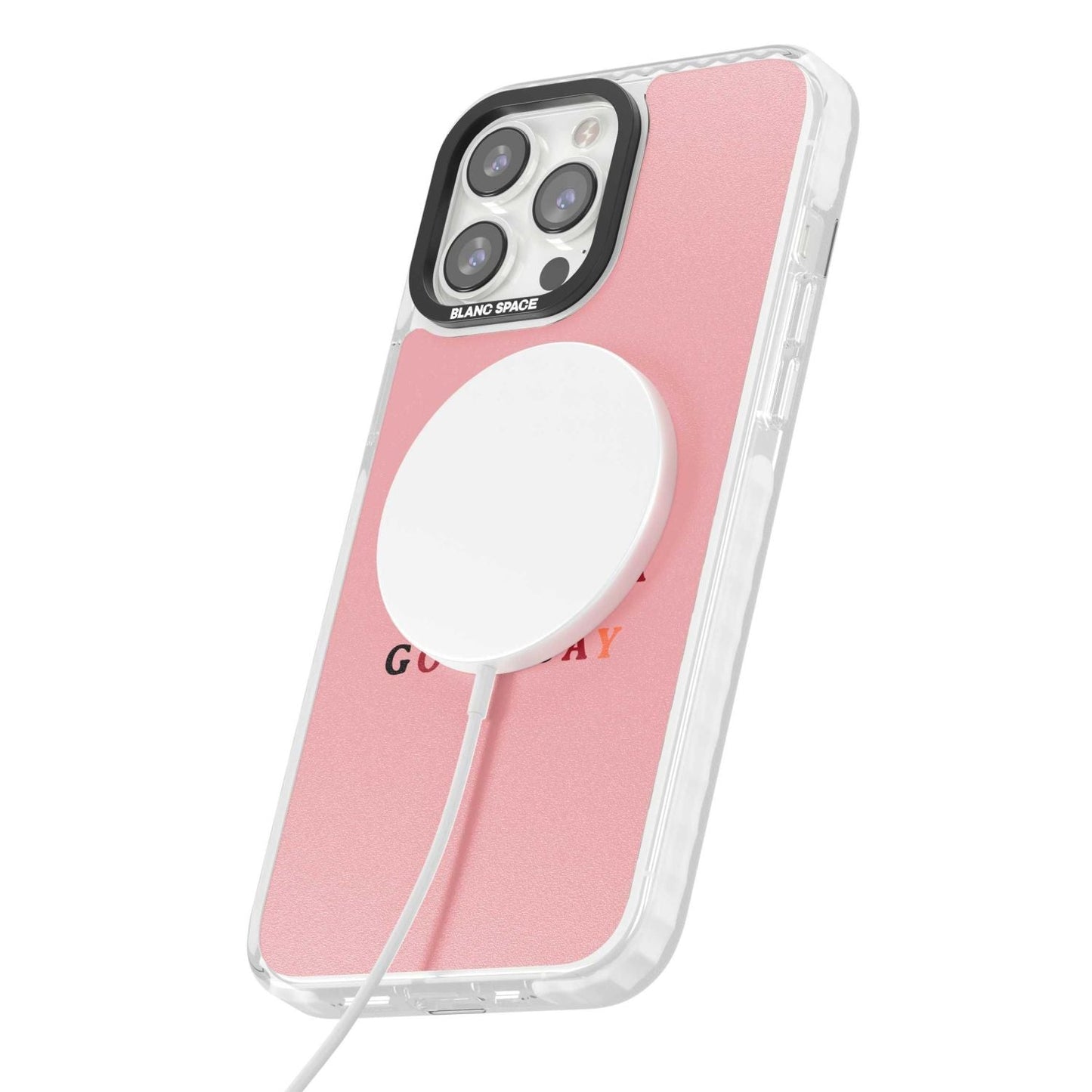 Schönen Tag, rosa Zitat