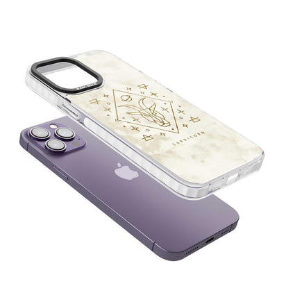 Motif du zodiaque Capricorne en or