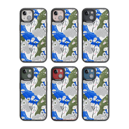 Blue & Grey Daisies Pattern