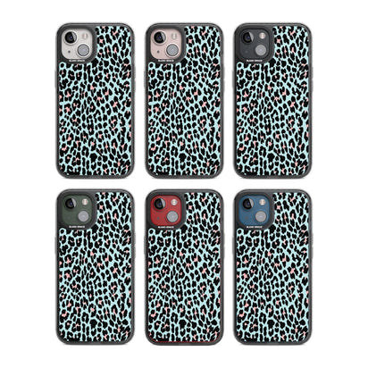 Leopardenmuster in Pastellblau und Rosa