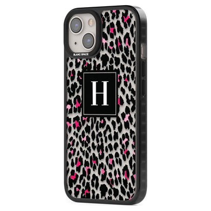 Personalised Clear Pink Leopard Monogram