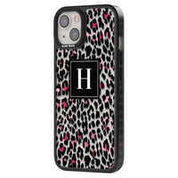 Personalised Clear Pink Leopard Monogram